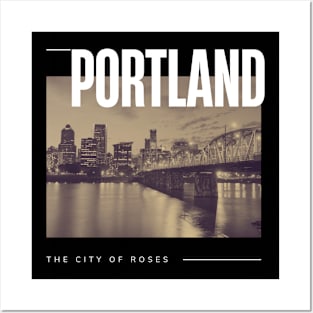 portland city Posters and Art